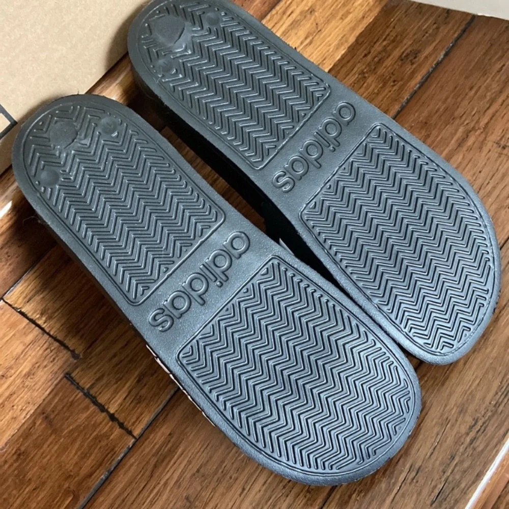 NIB Adidas slide sandals Shiny Shower NEW IN BOX light weight shine